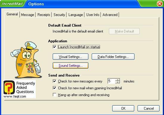 הגדרות כללי, תוכנת  Incredimail