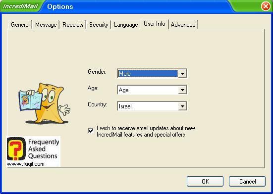 אם אתם מעוניינים בהודעות ועדכונים במייל על התוכנה , תוכנת  Incredimail
