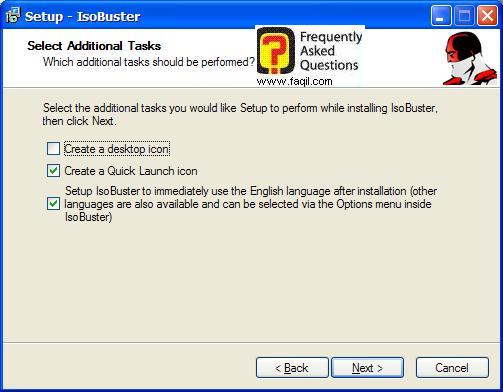 יצירת אייקון בתפריט המהיר בהתקנה , IsoBuster