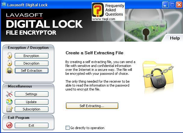 יצירת קובץ מוצפן , Lavasoft Digital Lock