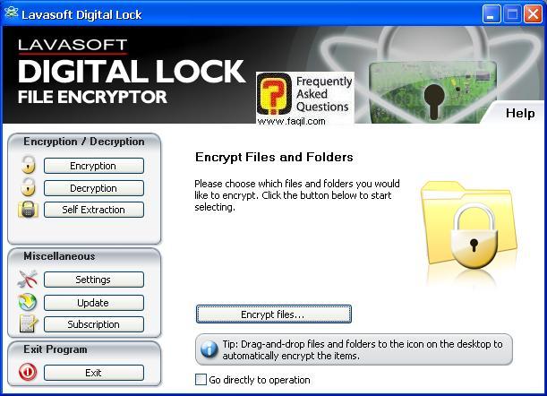 הקבצים להצפנה, Lavasoft Digital Lock