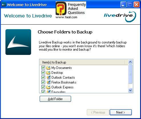 מה תרצו לגבות, תוכנת LiveDrive   