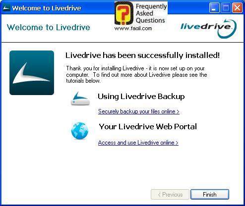 ברוכים הבאים לתוכנה, תוכנת LiveDrive   