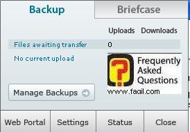 בחרו בManage Backup לגיבוי, תוכנת LiveDrive   