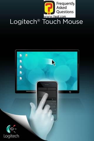 מסך טעינה אפליקצית עכבר לוגיטק, במכשיר האייפון