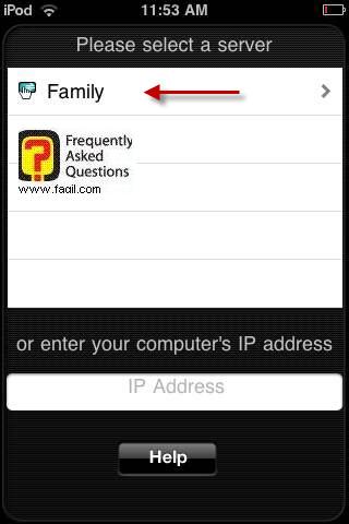 המסך הראשי אפליקצית עכבר לוגיטק, במכשיר האייפון