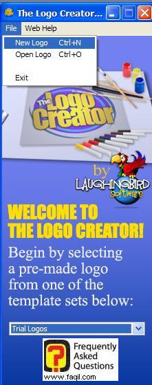  ליצור לוגו חדש  או לוגו קיים  לפתוח,ב The Logo Creator Version 5 