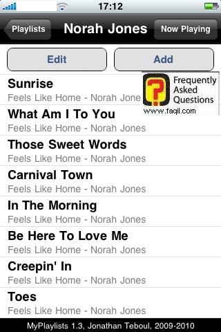 רשימת השמעה,אפליקצית MYPLAYLISTS 