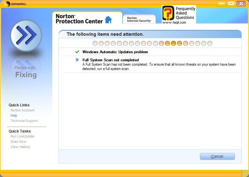 יש להמתין לסוף הסריקה,Norton Internet Security 2007