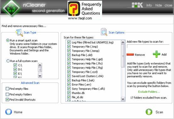 מציאת זבל,ncleaner