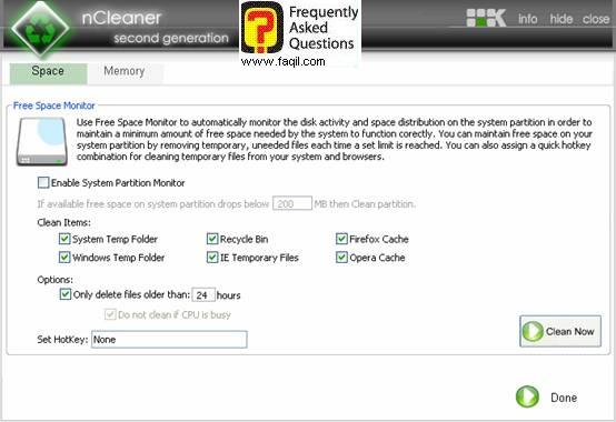 ניטור בזמן אמת,ncleaner