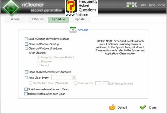 תיזמון,ncleaner