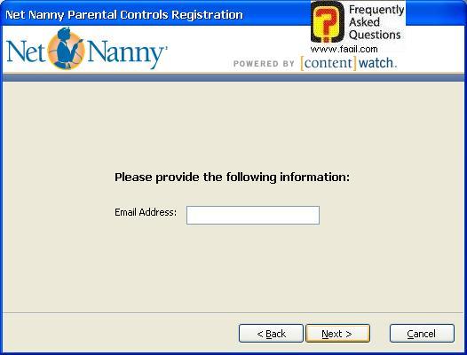 הקשת אימייל, תוכנת Net Nanny   
