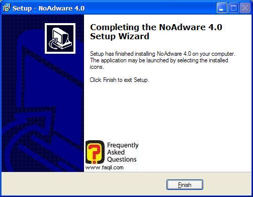 סיום ההתקנה,NoAdware 4.0 