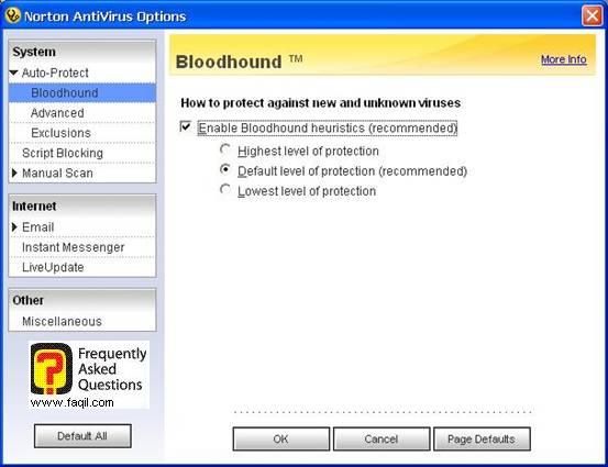 השאירו את ההגדרות כפי שהן,האנטיוירוס נורטון 2005|Norton Anti Virus 2005 