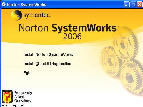 מסך בחירת ההתקנה, Norton SystemWorks 2006  