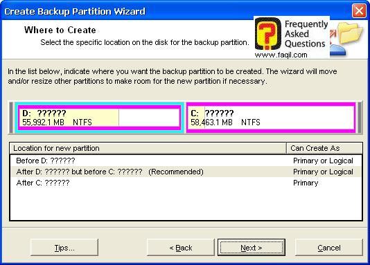 בחירת כונן שאנחנו רוצים לגבות,תוכנת  Partition Magic