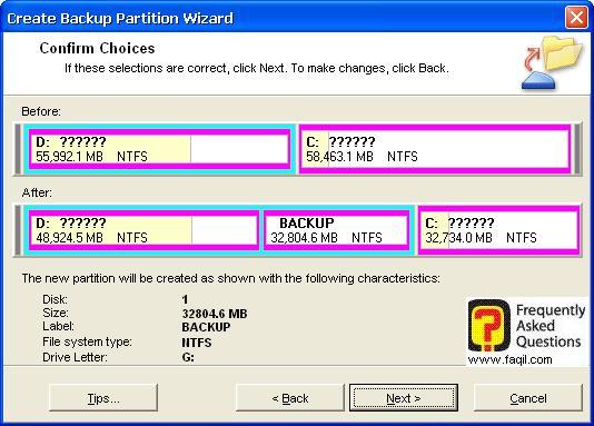 איך יופיע לאחר הגיבוי,תוכנת  Partition Magic