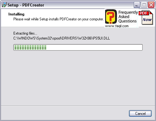 ההתקנה החלה, תוכנת PDFcreator