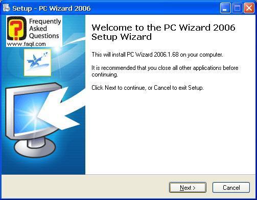 מסך ברוכים להתקנה, Pc Wizard