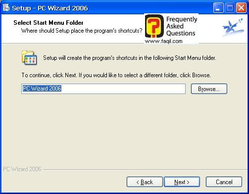 מסך התפריט המהיר בהתקנה , Pc Wizard