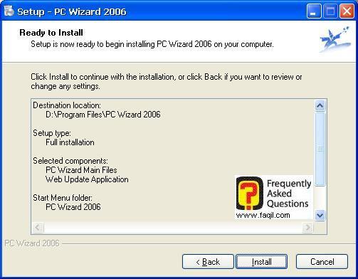מסך קרא לפני ההתקנה, Pc Wizard