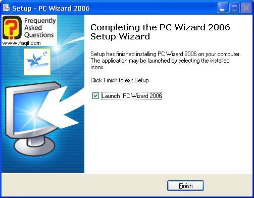 ההתקנה הסתיימה, Pc Wizard