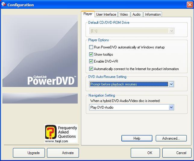 אם אתם רוצים שהתוכנה תעלה, בכל הפעלה מחדש של המחשב, Power DVD  