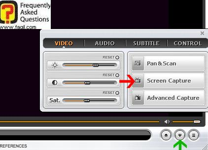 לכידת תמונה, בנגן GOMPLAYER