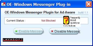 לחצו על Disable Messenger ,פלאג הפסקת פעילות המסנגר,בעת הפעלת האאוטלוק אקספרס