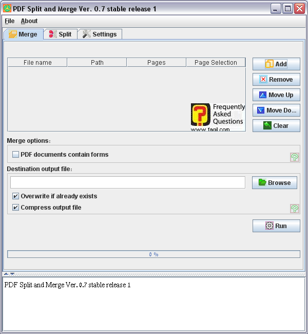 מסך ראשי, pdf split & merge