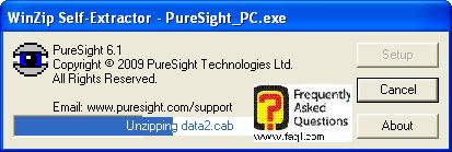 פתיחת קובץ ההתקנה,תוכנת PureSight 
