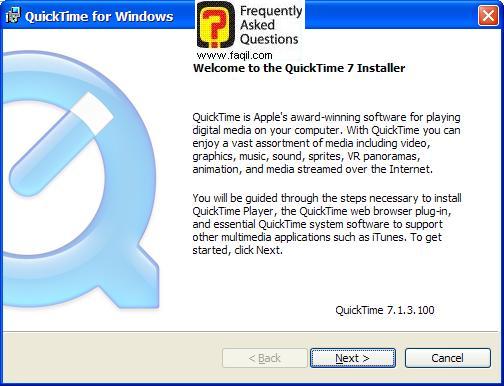 מסך ברוכים הבאיפ להתקנה,לQuick Time 