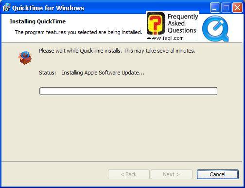 ההתקנה החלה,לQuick Time 
