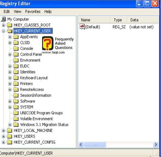 HKEY_CURRENT_USER,רגיסטרי