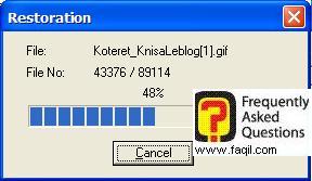 אפשרות שנייה-סריקה,תוכנת Restoration  