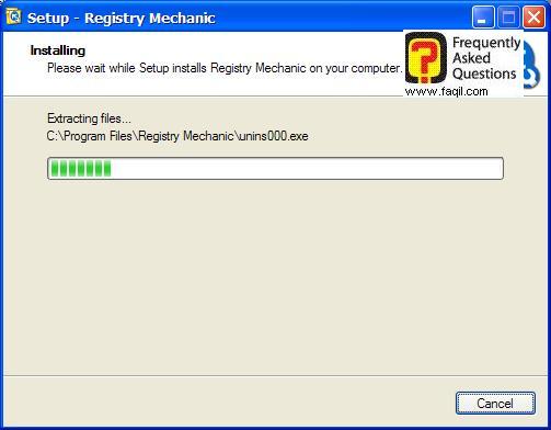 ההתקנה החלה,תוכנת Registry Mechanic 