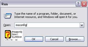 הגעה ל-msconfig