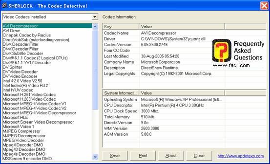 חלון ראשי,תוכנת  Sherlock
