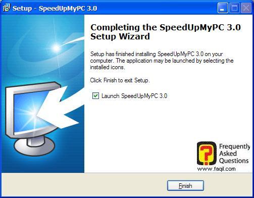 ההתקנה הסתיימה,תוכנת SpeedUpMyPC