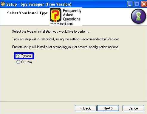 סוג התקנה,תוכנה Spy Sweeper
