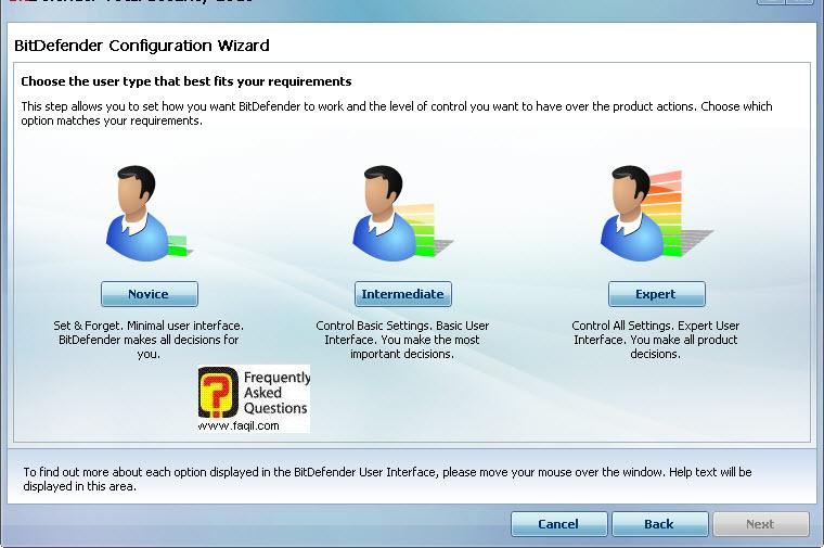 בחרו סוג המשתמש המתאים,BitDefender Total Security 2010 