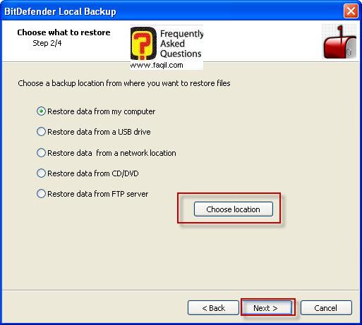 מסך ברוכים הבאים לשיחזור,BitDefender Total Security 2010 