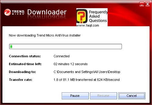 המתינו להורדת הקובץ המלא, TrendMicro AntiVirus plus AntiSpyware 2010