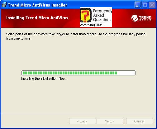 ההתקנה החלה, TrendMicro AntiVirus plus AntiSpyware 2010