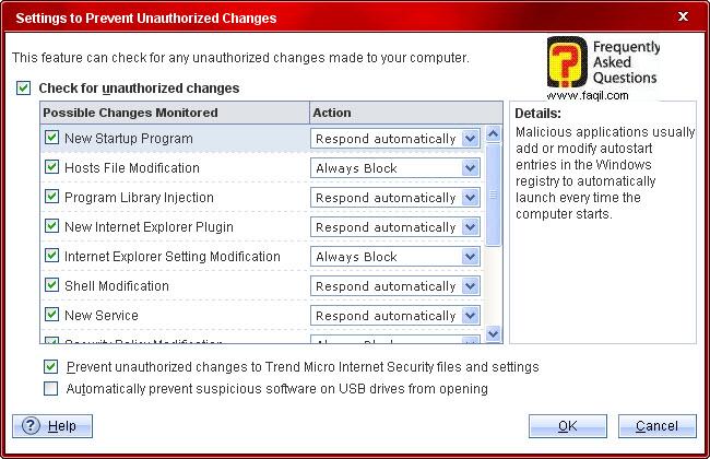 בחירת ההגדרות המתאימות,Trend Micro Internet Security 2010
