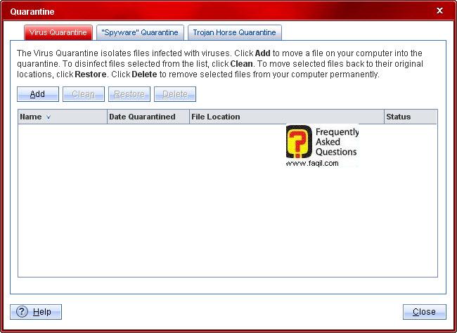רשימת הסגר וירוסים,Trend Micro Internet Security 2010