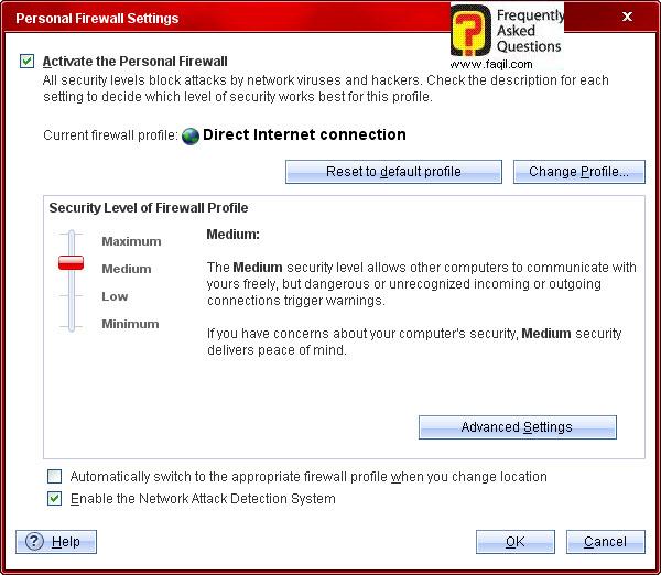 רמת שלב אבטחה של החומת אש,Trend Micro Internet Security 2010