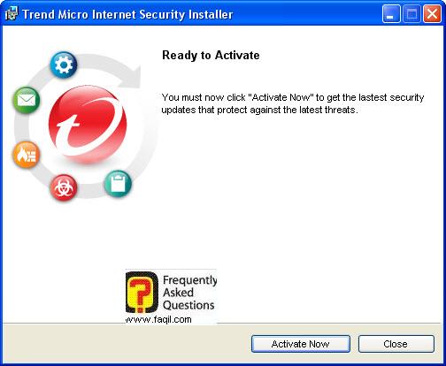 בחרו בהפעל עכשיו ,Trend Micro Internet Security 2010