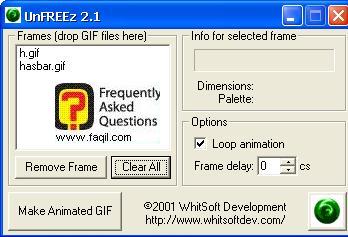 התמונות יוצגו, תוכנת   UnFREEz